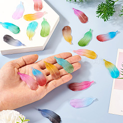 20 Stück 10 Farben zweifarbige Anhänger aus mattiertem Acryl&nbsp;FACR-TA0001-07