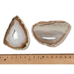 Natürliche Druzy-Achat-Scheiben-Cabochons&nbsp;G-F826-E01