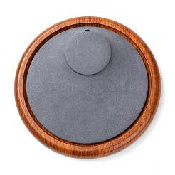 La collana di gioielli in legno di moda rotonda piatta mostra il vassoio&nbsp;ODIS-P008-12B