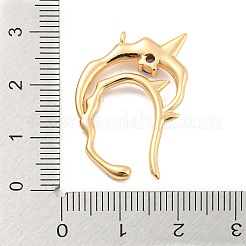 Orecchini in vero ottone placcato oro 14k con zirconi cubici&nbsp;EJEW-M232-01E-G