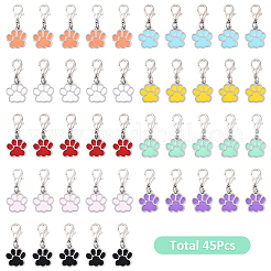 45 Stück 9 Stile Legierung Emaille Anhänger Dekorationen&nbsp;HJEW-YW00146