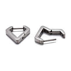 Orecchini a cerchio huggie in acciaio inossidabile 304 anti-ossidazione&nbsp;STAS-J033-17B-P