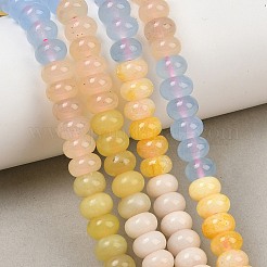 Chapelets de perles de jade blanche naturelle&nbsp;G-NH0006-A15-01