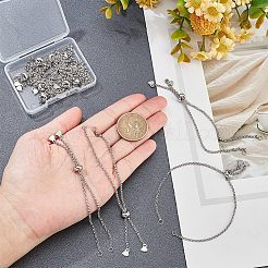 12 Stück 304 Edelstahl Rolo Kette Schieber Armbandherstellung&nbsp;AJEW-NB0003-63