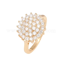 Fingerringe aus Messing mit Mikropavé-Kubikzirkonia für Damen&nbsp;CU-CBAA973-04G