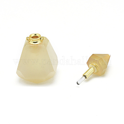 Facettierte natürliche Parfümflaschenanhänger aus natürlichem Citrin&nbsp;G-E556-11B