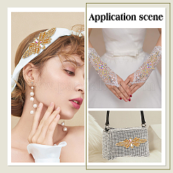 2 Stück Hotfix-Strass mit Blumenmuster in 2 Stilen&nbsp;DIY-WR0003-50