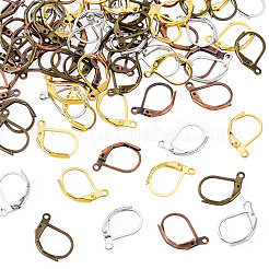 80 pièces de boucles d'oreilles à levier en laiton 4 couleurs&nbsp;KK-TAD0001-36