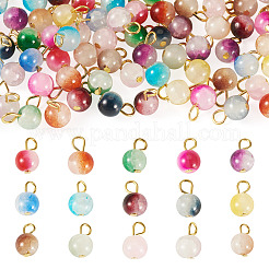 90pcs 15 Farben Glasanhänger&nbsp;PALLOY-TAC0290