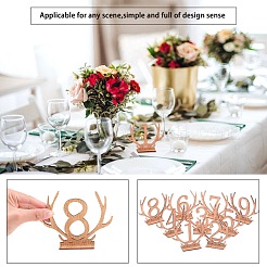 Cartes de numéros de table en bois&nbsp;AJEW-WH0021-28