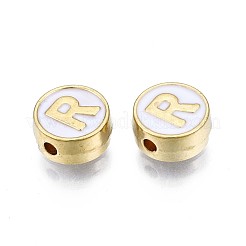 Legierung Emaille-Perlen&nbsp;ENAM-N052-006-01R-RS