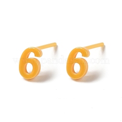 Orecchini a bottone in ceramica con zirconi e bioceramica ipoallergenica&nbsp;EJEW-C065-03G