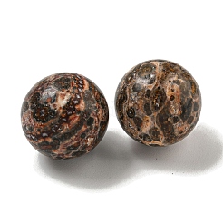 Statue di statuette a sfera rotonda in diaspro naturale in pelle di leopardo per la decorazione del desktop dell'home office&nbsp;G-P532-02A-20