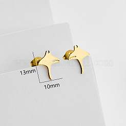 Boucles d'oreilles à tige en acier inoxydable 304 pour femmes&nbsp;WG73B2A-01