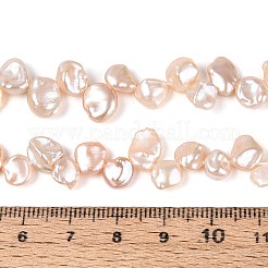 Fili di perle di perline keshi barocche naturali&nbsp;PEAR-S022-03C