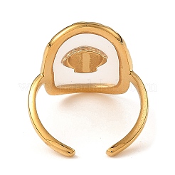 Ovale Fingerringe aus Kunstharz in Muschelform&nbsp;STAS-Z101-07G-02