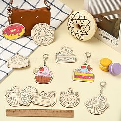 36 porte-clés en bois dessert&nbsp;ST-CJ0028-15