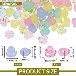 120 Stück 2 Stile transparentes und mattiertes Acrylperlen-Set&nbsp;OACR-ME0001-26