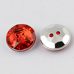 2 Loch taiwan  flache runde Acryl Strass Knöpfe&nbsp;BUTT-F015-21mm-03