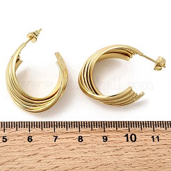 Ohrstecker aus gedrehtem C-Stahl 201&nbsp;EJEW-Z151-08G