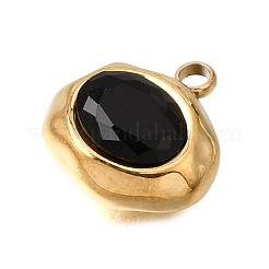 Pendentifs en acier inoxydable 304 pavés de zircones cubiques&nbsp;CU-CBADCF0-05G-04