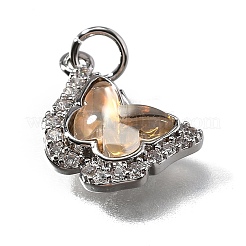 Pendentifs avec zircon cubiques à micro-pavés en laiton&nbsp;KK-Q043-03P-03