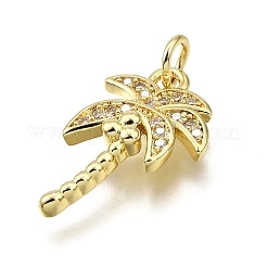 Pendentifs avec zircon cubiques à micro-pavés en laiton&nbsp;KK-Z100-02G