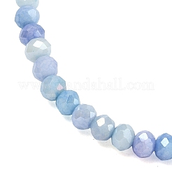 Braccialetti elasticizzati da donna con perline di vetro rondelle sfaccettate di colore ab&nbsp;BJEW-PH01822-06