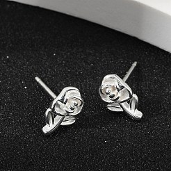 925 Sterling Silber Ohrstecker&nbsp;EJEW-V019-03S