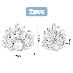 1 paire de décorations de chaussures à fleurs amovibles&nbsp;AJEW-HY0001-13