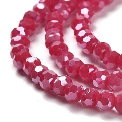 Chapelets de perles en verre opaque électrolytique&nbsp;LS-EGLA-A035-P4mm-A16