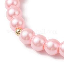 Stretch-Armbänder mit Glasperlen zum Valentinstag für Damen&nbsp;BJEW-JB11440