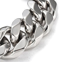 Anlaufgeschützte kubanische Gliederkettenarmbänder aus Edelstahl 304 für Männer und Frauen&nbsp;BJEW-D031-21C-P