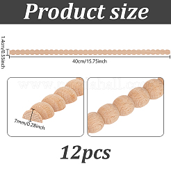 Moulures décoratives en bois perlé&nbsp;DIY-WH0591-257