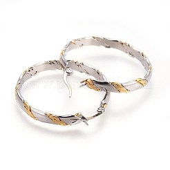 Pendientes de aro de acero inoxidable 304&nbsp;EJEW-P173-09GP