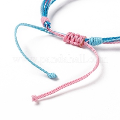 Set di 4 braccialetti di perline intrecciati in lega e vetro a 4 stili&nbsp;BJEW-B065-09D