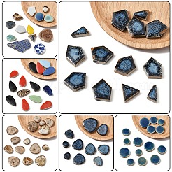 Cabochons de porcelaine carreaux de mosaïque&nbsp;DIY-YWC0009-01A