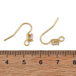 Accessoires de boucles d'oreilles en laiton Shegrace pavés de zircone cubique&nbsp;XGRQ4S192-742G