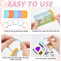 1 porta carte rettangolare in plastica&nbsp;AJEW-JOY0002-024