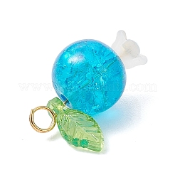Anhänger aus sprühlackiertem Craquelé-Glas und Acryl&nbsp;PALLOY-JF04522