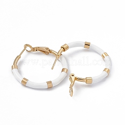 Orecchini a cerchio in acciaio inossidabile 201 con placcatura sotto vuoto pvd per donna&nbsp;EJEW-B016-33A