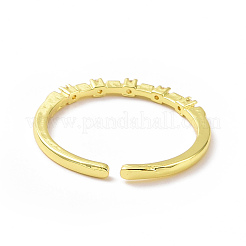 Bague de manchette ouverte fine en zircone cubique transparente&nbsp;LS-RJEW-H127-36G