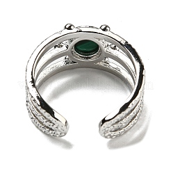 Verstellbare Ringe aus natürlichem Malachit&nbsp;RJEW-K269-10P-06