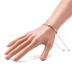 Ensemble de bracelets de perles tressées en fil de nylon avec perles de perles naturelles réglables&nbsp;BJEW-JB06454