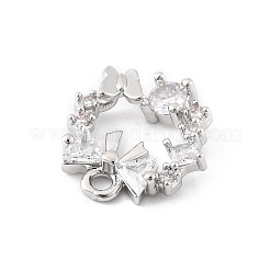 Pendentifs avec zircon cubiques à micro-pavés en laiton&nbsp;KK-K371-41A-P