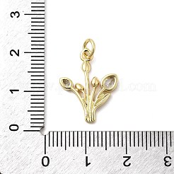 Pendentifs avec zircon cubiques à micro-pavés en laiton&nbsp;KK-A278-01B-01G