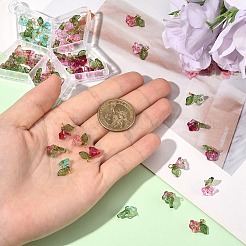 50 Stück Anhänger aus transparentem Acryl und Glas in 5 Farben&nbsp;PALLOY-YW00071
