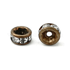 Perline distanziatori strass in ottone&nbsp;X-RB-A014-Z4mm-01AB-NF