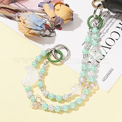 Taschenriemen aus Acrylperlen mit Herz&nbsp;AJEW-BA00111