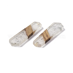 Pendentifs en résine transparente et bois de noyer&nbsp;RESI-M027-06A